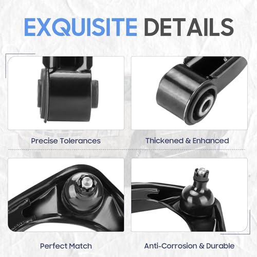 Front Upper Control Arms w/Ball Joints Suspension Kits for 2004-2013 Infiniti QX56, 2014-2019 Infiniti QX80, 2004 Pathfinder Armada, 2005-2019 Nissan Armada, 2004-2019 Nissan Titan (2PCs) - Image 5