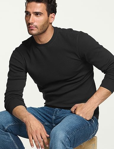 CQR Men's Long Sleeve Thermal Underwear Tops, Midweight Waffle Shirt, Winter Cold Weather Thermal Shirts3