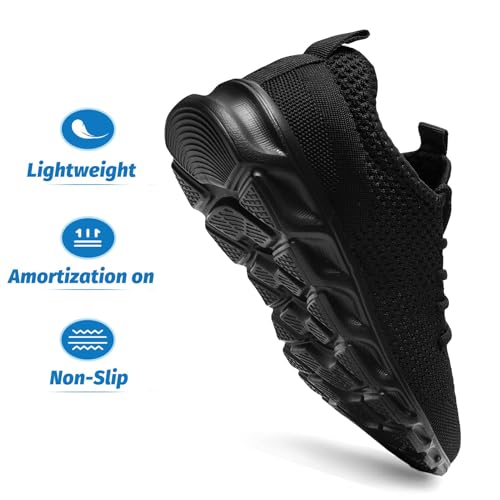 Mens Running Shoes Walking Sneakers Slip on Athletic Tennis Gym Breathable Workout Lightweight Shoe - Image 6