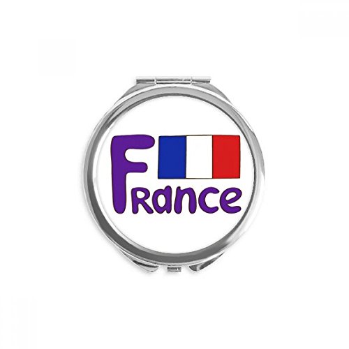 Miroir bleu france drapeau national pour retouches express miroir de poche de maquillage
