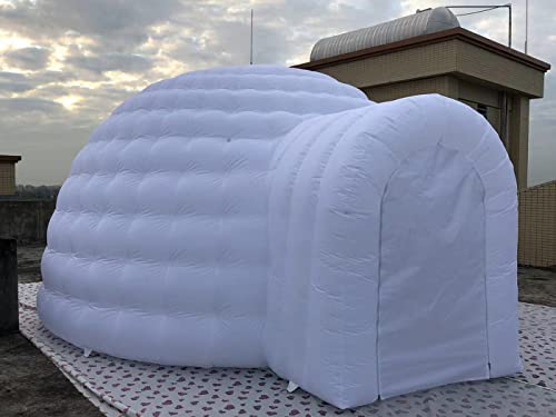 Carpa inflable tipo iglú con luces LED y soplador de aire miniatura 4