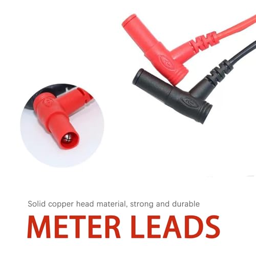Image of Multimeter Test Leads Set, Red and Black, Silicone Insulated, Banana Plug to Alligator Clips