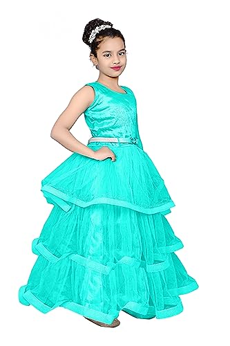 Image of Girl's Net Frill Ball Design Gown Dress