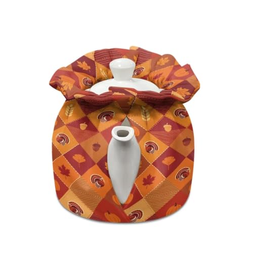 Image of Tea Pot Cover for Teapots, Insulated Protective Cover Kitchen | Sturdy Insulated Protective Cover Fits Most Teapots Effectively Blocks Dust Easy to Operate for Daily Kitchen Tea Making