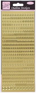 Anita's Small Letters Outline Stickers - Gold