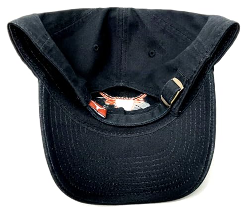 Gorra ajustable negra con logo mascota Texas Longhorns miniatura 4