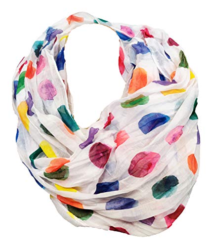 JameStyle26 Écharpe ronde en soie pour l'été - Blanc - Taille unique Cover