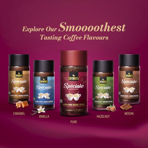 Continental Speciale Instant Coffee | Premium Arabica Blend | 100% Pure Coffee | Smooth & Rich Instant Coffee | Medium Roast | No Added Flavors | 100g Jar