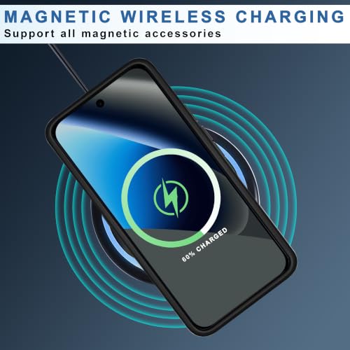 Image of CEDO Magnetic Cover for Google Pixel 10a | Compatible with MagSafe Wireless Charging | Matte Black Case Designed with Magnetic Lock Shockproof Edge Protection Backcover (Translucent Black)