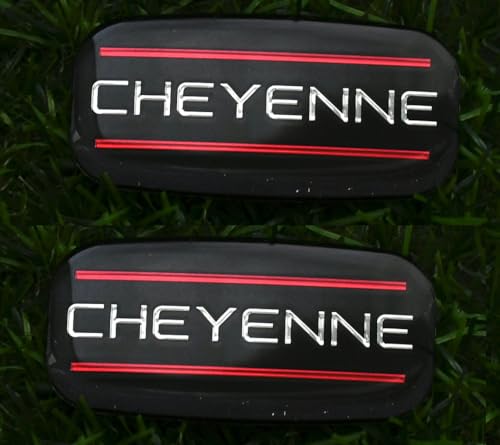 Image of 2pcs Side Roof Pillar Cab Emblem Badge 3D Nameplate Replacement for 88-07 Cheyenne 15036138 (Red)