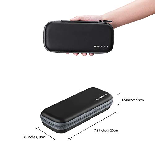 ROMAUNT Travel Carrying Case Compatible with Nespresso OrignalLine Capsules, Accessory for Portable Espresso Maker Protective Coffee Pods Holder with Foam PU Material Hold 10 Pods(black)