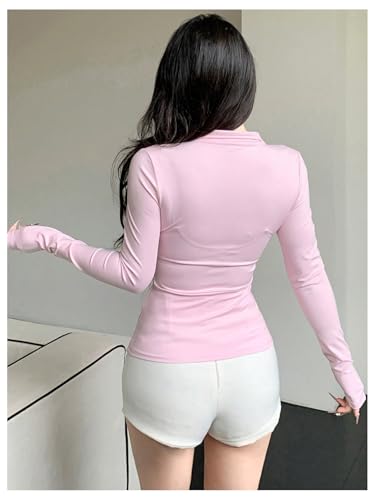 SOLY HUX Women's Zip Up Workout Jackets Long Sleeve Slim Fit Lightweight Athletic Jacket with Pockets2