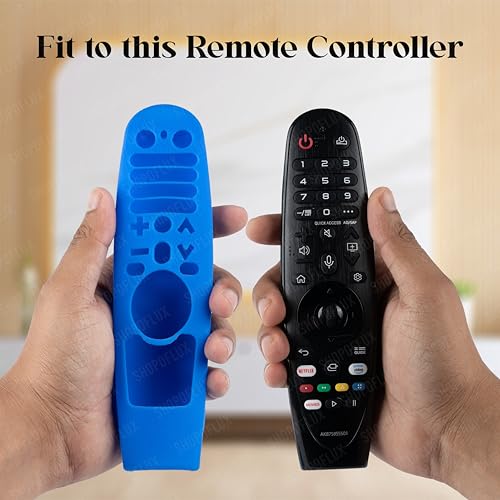 Image of Shopoflux Silicone Full Wrap Case Compatible with LG Magic Remote with Lanyard [Remote Not Included] (Blue)