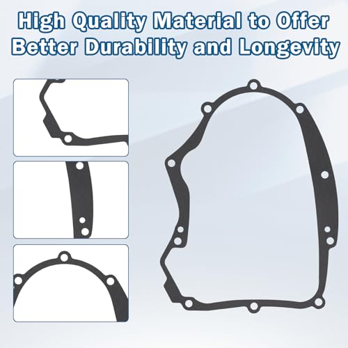 Image of 594195 Crankcase Gasket Kit with Mounting Bolts Lawnmowers Crankcase Gasket Accessories Compatible with Briggs Stratton Small Gasoline Engines Replace Part 591911, 697227, 690945, 273488