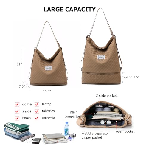 Bolso Tote Convertible 4 en 1 para Mujer Impermeable miniatura 6