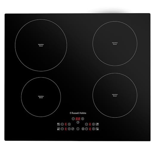 Russell Hobbs RH60IH413B, 59cm 4 Zone Induction Hob with Touch Control in Black
