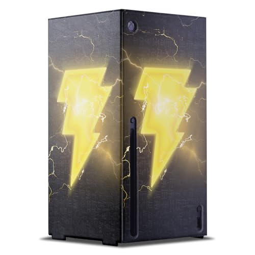 Xbox Series X Skin Black Adam Éclair Logo Art Graphique sous Licence Officielle Head Case Designs