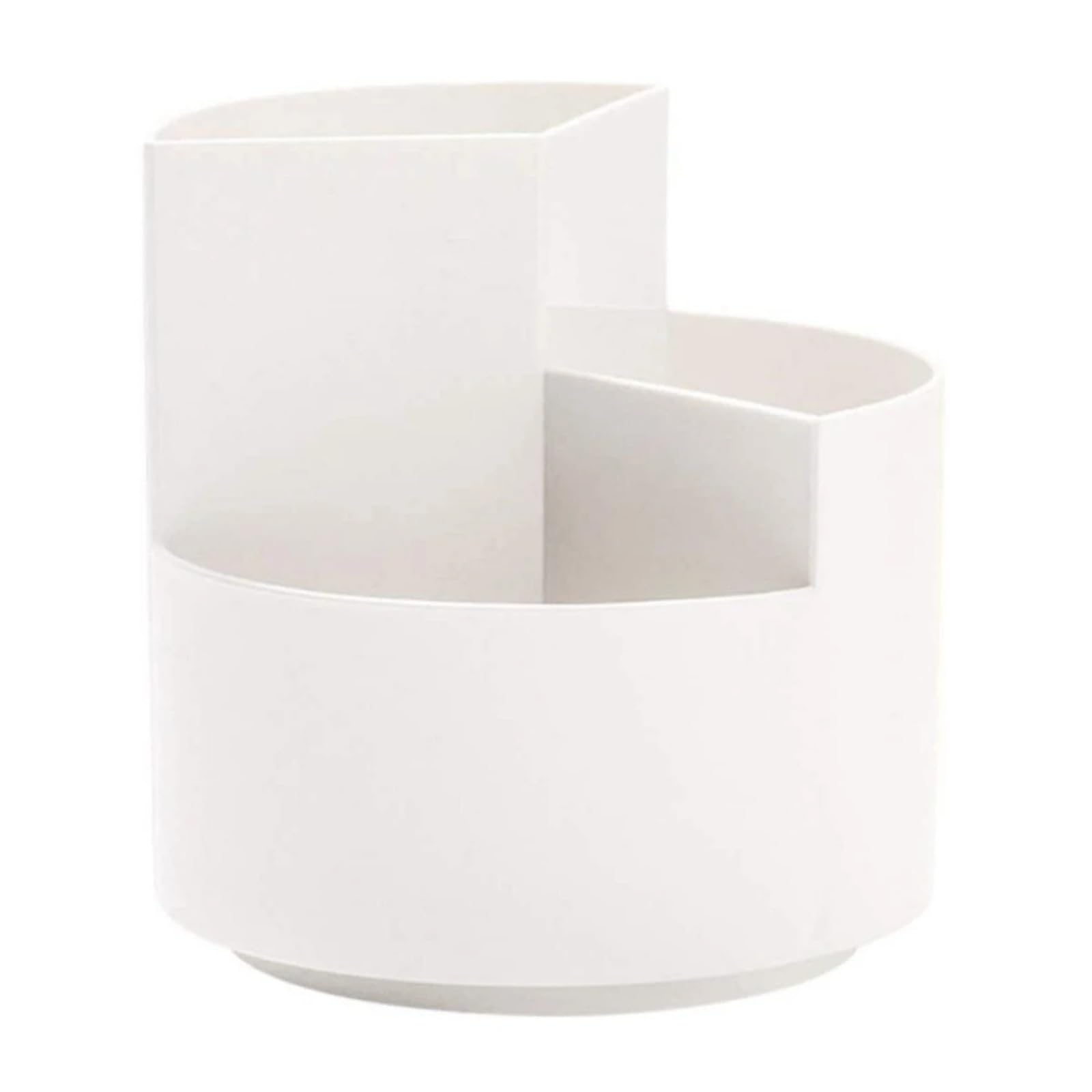 DHYUACN Pen Holder Rotating Large Capacity Pen Holder Desk Pencil Storage Box Organizer Makeup Brush School Office Stationery Supplies Desk Pen Holder(White)