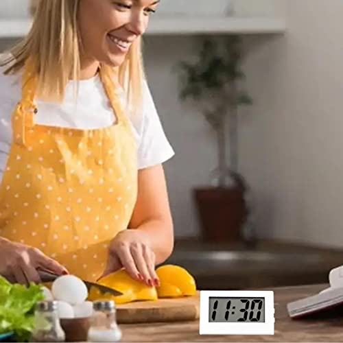 Hocanavi Relógio digital pequeno, relógio digital tela LCD, despertadores mesa para quartos, despert