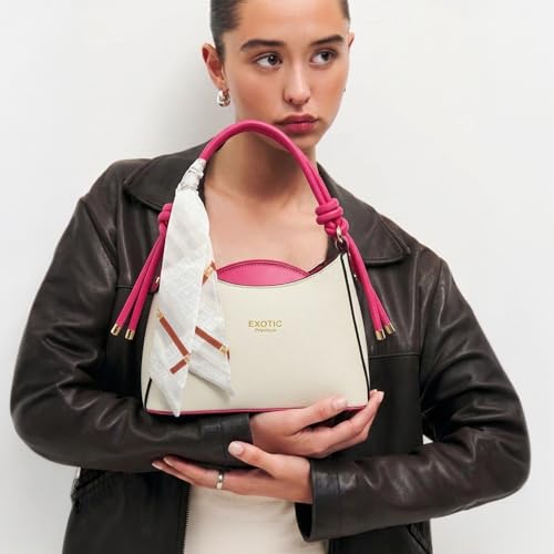 Image of EXOTIC Elara Knot Hobo Shoulder Bag for Women | Textured PU Leather | Detachable Sling Strap | Stylish Everyday Purse