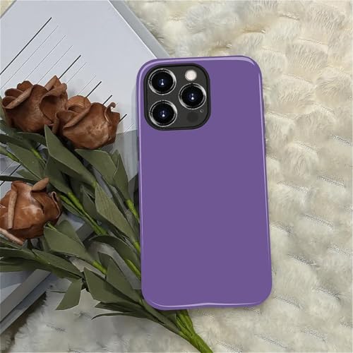 Coque iPhone 15 Pro violette HL2 en silicone hybride double couche - 4
