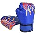 UKKO Guantes de Boxeo Guantes PU De Los Niños De Boxeo Guantes De Entrenamiento De Taekwondo Muay Thai Kickboxing Combate Guantes De Perforación Respiración 7-13 Años,Azul,18Cm * 13 Cm