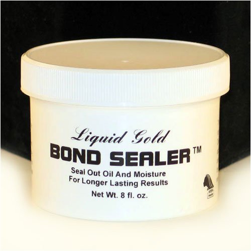 Liquid Gold Brush-on Bonding Adhesive for Cold Fusion Hair Extensions and Braids - Protective Bond Sealer