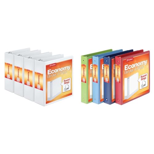 Cardinal 3 inch & 1.5 inch binder bundle, assorted colors (4 packs)