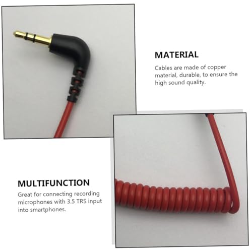 Lurrose 2 cables de audio Jack 3.5mm, 0.75m rojo miniatura 6