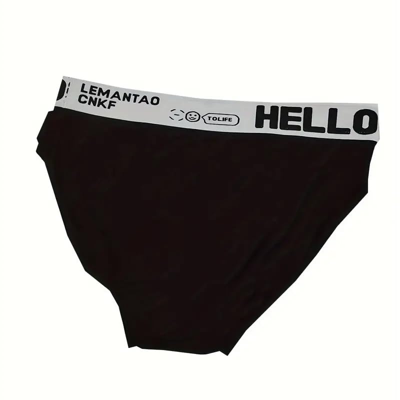 5Pcs Men's Underwear, Nylon Blend Briefs, Comfortable Fitted Breathable Underwear, Multi2