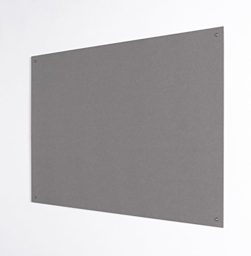 Wonderwall Framelss Fire-Retardant Noticeboard, 120 x 90 cm, Grey Pinboard - 8 Colours to Choose from, Ideal for Office,School, Home