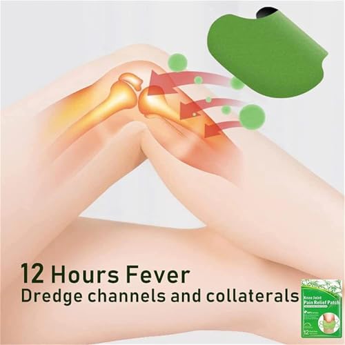 Image of COOFANDY 10pcs Pain Relief Patch - Wellknee Plaster for Knee Support & Muscle Pain - Maximum Strength for a Temporary Relief - Adhesive Heat Patches Made with Natural Herbs for Wellness