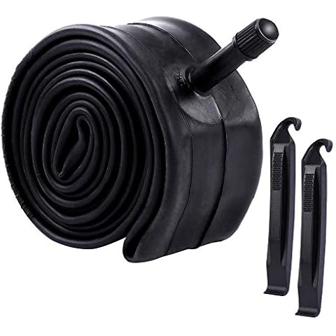 Ruisita Bike Cycle Inner Tubes Mountain Bikes Inner Tubes with Bicycle Schrader Valve and Tyre Levers, 24" x 1.75 to 2.125 Cover