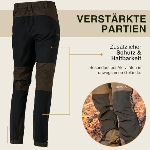 Härkila Damen Hose Dean zum Jagen und für alle Outdoor-Aktivitäten, Robust und Flexibel, 38, Farbe: Willow Green/Black