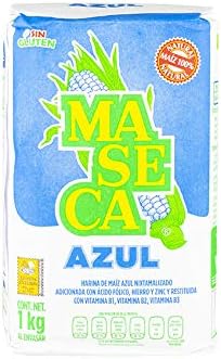 Blue cornmeal for Tortillas, Origin Mexico, Pack 1 kg - Harina MASECA Azul 1 kg