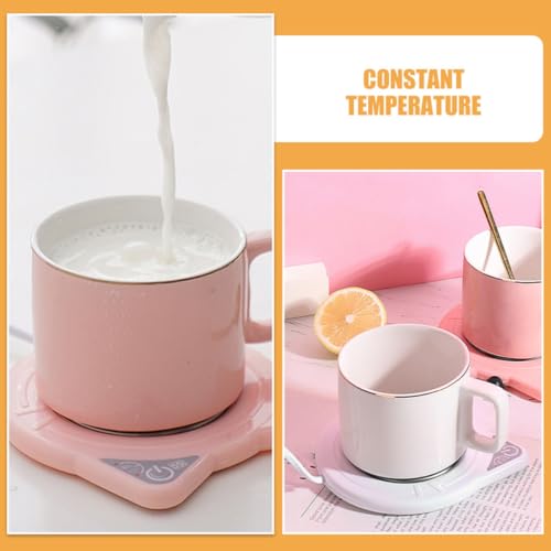 Calentador de tazas café USB 16w de acero inoxidable y ABS en pack de 2 unidades 4