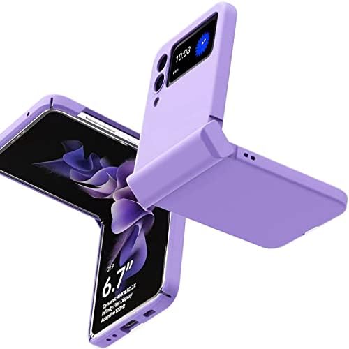 NINKI Compatible Purple Case for Samsung Galaxy Z Flip 3 Case,Full Coverage Protection Phone Case for Samsung Z Flip 3 Case,Samsung Galaxy Z Flip 3 5g case Z Flip 3 Phone Case Galaxy Flip 3 5g Case