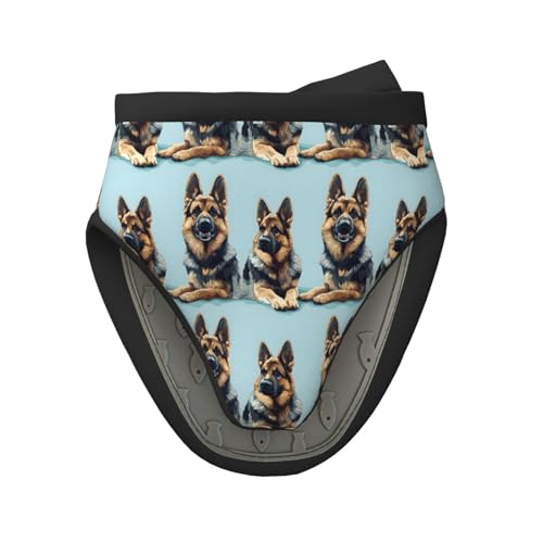 Ofenhandschuhe, hitzebeständig, deutscher Schäferhund, 1 bedrucktes Futter, Silikon, Mini-Ofenhandschuhe, weiche Küchenhandschuhe, hitzebeständig bis 260 °C, zum Kochen, Backen, Mikrowelle, mit