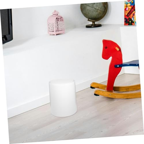 Caneca de basura moderna rectangular con tapa blanca miniatura 4