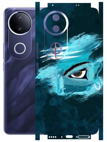 Image of AtOdds - Full Body Back Screen Guard Protector Film - Lamination Wrap Skin Sticker Compatible with VIVO T4R (5G) | Scratchproof Matte Finish (Mahadev)