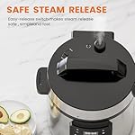 Sweetcrispy 6 QT Electric Pressure Cooker 12-in-1 Multi Electric Cookers, Rice Steamer Yogurt Maker Stainless Steel, New Sliver - Image 4
