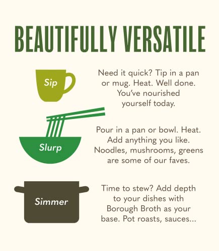 Organic Lamb Bone Broth by Borough Broth - Freshly Made with Grass-Fed Lamb & British Spring Water - High in Collagen & Protein - Low-Cal & Gluten Free - Delivered Chilled - 7 x 324g