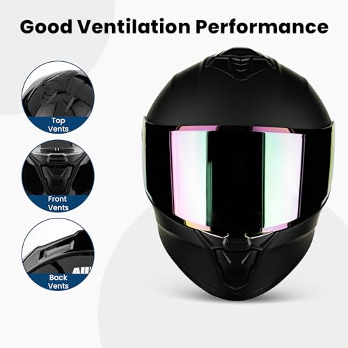 Auboa ABCA-FA-AU-T801-MB-M Full Face Motorcycle Helmets thumb #3
