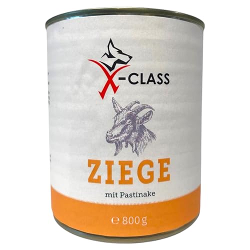 Ziege mit Pastinake, Hundenassnahrung, 6x800g, Premium Nassnahrung für Hunde, hypoallergen, getreidefrei, hoher Fleischanteil