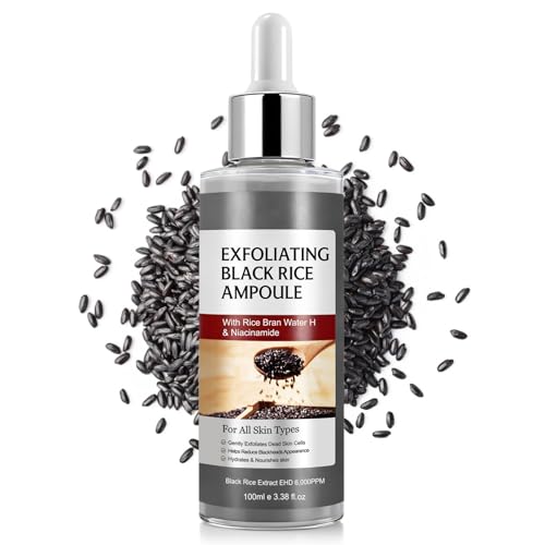 Peel Shot Black Rice Exfoliant, Gentle Rice Exfoliator for face and Body, Rice Peel for All Skin Types Skin Care, 100ml (Black, 1pcs)