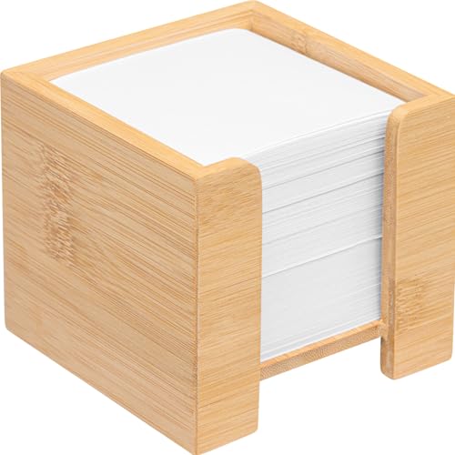 Caja de Notas de Bambú Natural