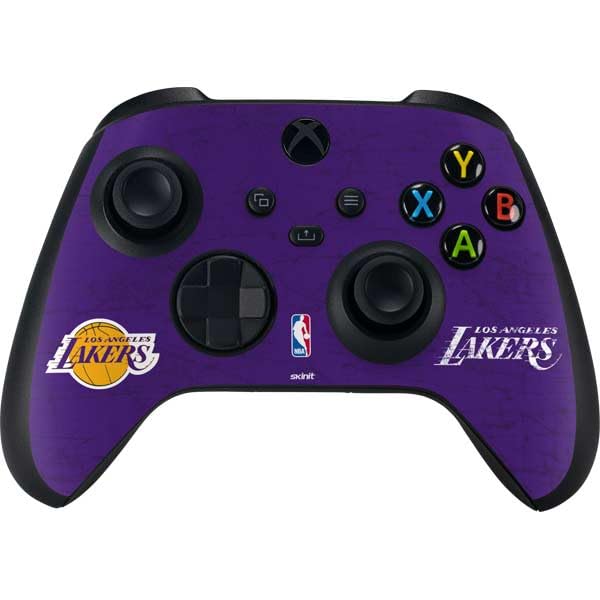 Skinit Decal Gaming Skin Compatible with Xbox Series X Controller - Officially Licensed NBA Los Angeles Lakers Purple Primary Logo Design