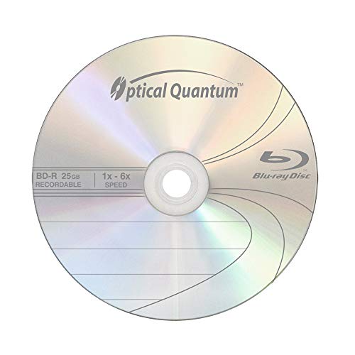 Image of OQBDR06LT-50 6X 25 GB BD-R Single Layer Blu-Ray Recordable Blank Media Logo Top, 50-Disc Spindle