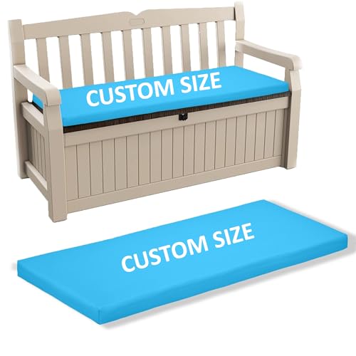 Kosiproducts Custom Bench Cushions, Bespoke Crash Mats, Cut To Size Outdoor and Inddor Seating Pads, Turquoise, 6cm Thick