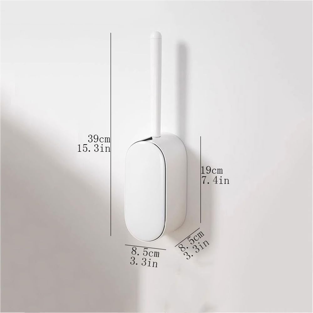 Escobillas de Baño Juego de portaescobillas de baño montado en la Pared for el hogar, Mango de plástico, Cabezal de Cepillo Grueso, escobilla de baño con Base de ventilación Escobilla WC